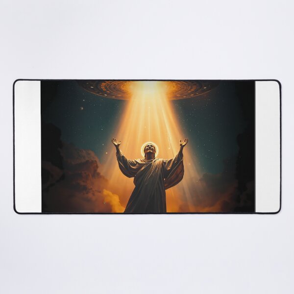 Item preview, Divine Abduction – Messiah and the UFO Lightbeam designed and sold by OrbitTrend.