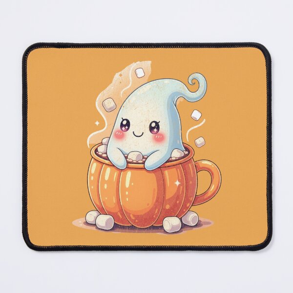 Item preview, Kawaii Ghost in Pumpkin Mug of Cocoa designed and sold by AwesomeBeyondLimits.