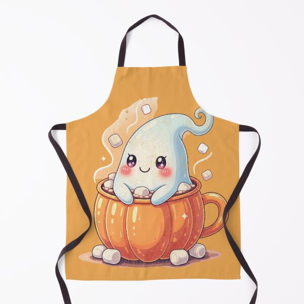Item preview, Kawaii Ghost in Pumpkin Mug of Cocoa designed and sold by AwesomeBeyondLimits.