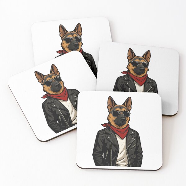 Item preview, German Shepherd Cool Leather Jacket Illustration designed and sold by Flying Doggo.