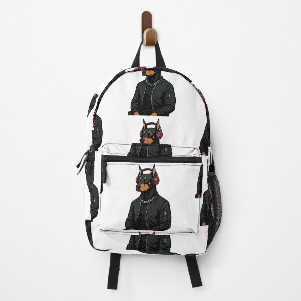 Item preview, Doberman Pinscher in Bomber Jacket with Headphones designed and sold by Flying Doggo.