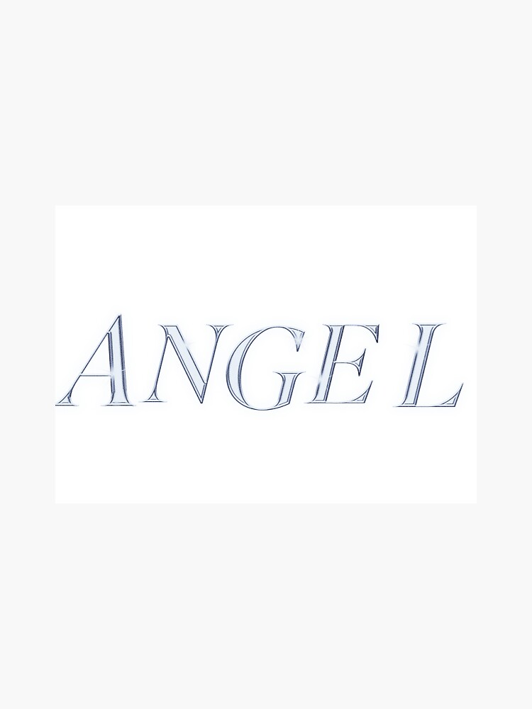 Angel Typography Design Sticker