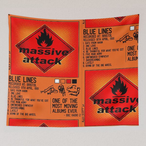 Item preview, MASSIVE ATTACK Blue Lines Celebratory print  designed and sold by Campbell0395.