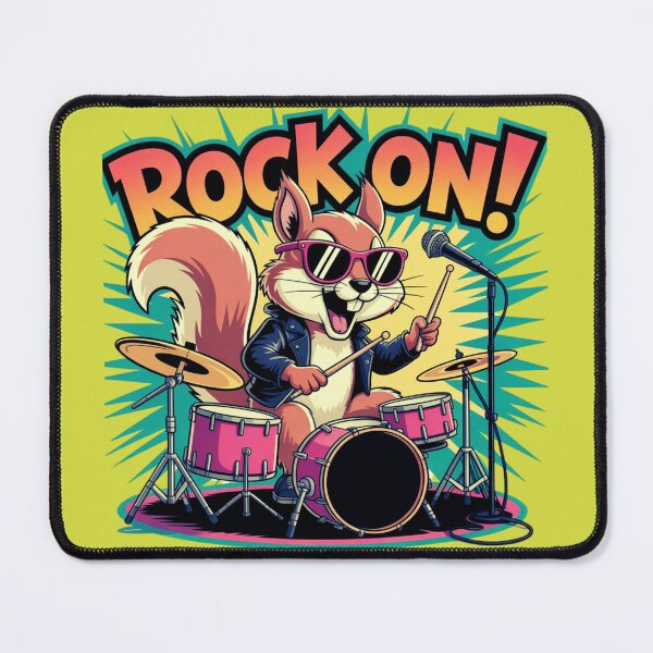 Item preview, Squirrel playing drums designed and sold by TediThings.