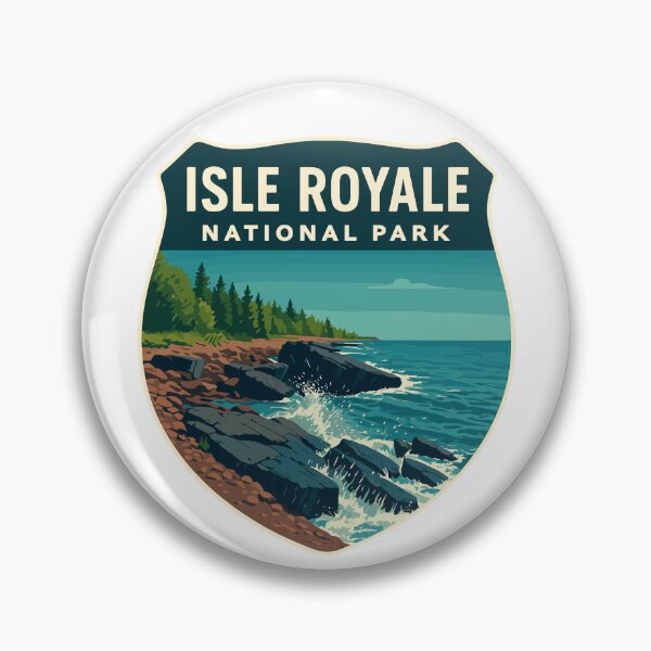 Item preview, Isle Royale National Park Retro Wilderness Sticker designed and sold by Ismeal Von.