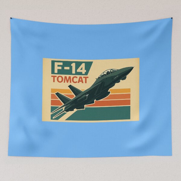 Item preview, F-14 Tomcat Retro Fighter Jet | Vintage Military Aviation Poster Art designed and sold by VeroshopCR.
