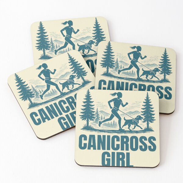 Artikelvorschau, Canicross Girl – Vintage Laufen mit Hund Design entworfen und verkauft von Meandmyshop.