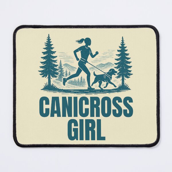 Item preview, Canicross Girl – Vintage Running with Dog Design designed and sold by Meandmyshop.