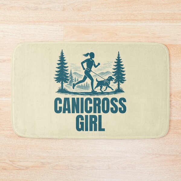 Item preview, Canicross Girl – Vintage Running with Dog Design designed and sold by Meandmyshop.