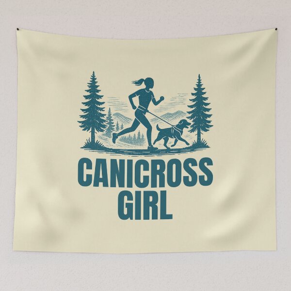 Item preview, Canicross Girl – Vintage Running with Dog Design designed and sold by Meandmyshop.