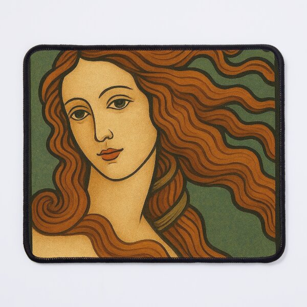 Item preview, Art Nouveau Venus – Classical Inspired Portrait with Flowing Hair designed and sold by flowerwishes.