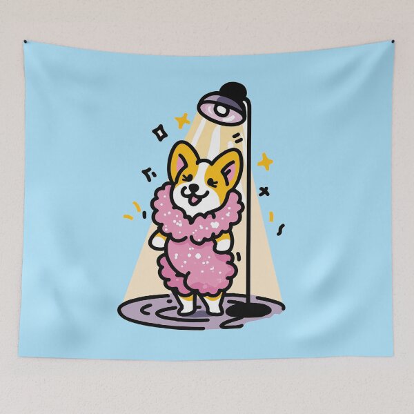 Item preview, Cute Corgi Bath Time – Funny Dog Shower Illustration designed and sold by Clawffirmations.
