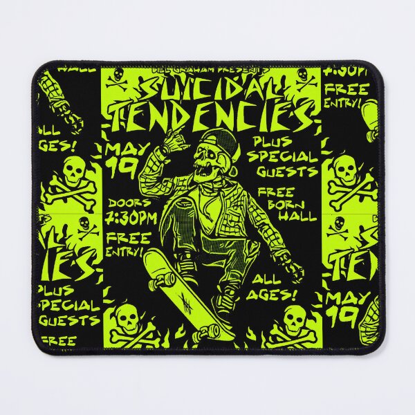 Item preview, SUICIDAL TENDENCIES SKATER NEON GREEN FANART DESIGN PRINT designed and sold by Campbell0395.