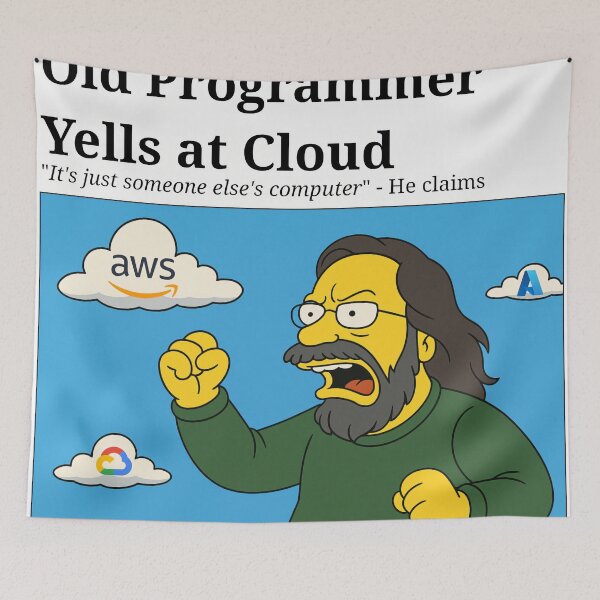 Item preview, Old Programmer Yells At Cloud designed and sold by skoolsarecool.