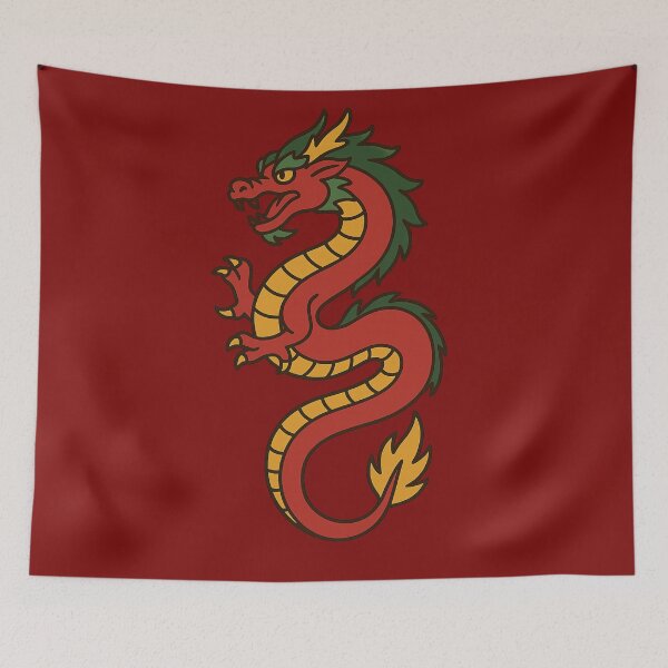 Item preview, Red Chinese Dragon – Traditional Mythical Art designed and sold by Nuvijo.