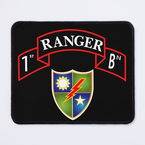 Item preview, SOF - 1st Ranger Battalion Scroll with DUI X 300 designed and sold by Military Insignia Products.