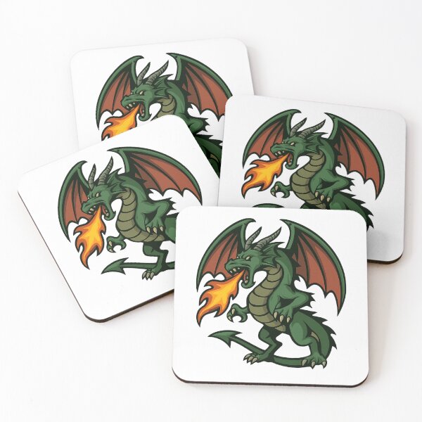 Aperçu de l'œuvre Dragon de feu féroce – Créature fantastique créée et vendue par Nuvijo.