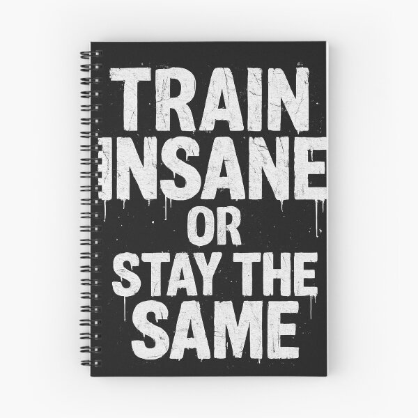 Item preview, “Train Insane or Stay the Same – Hardcore Fitness Motivation Design” designed and sold by AtikumW.