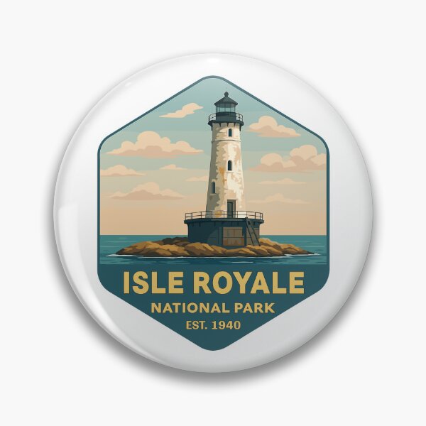 Item preview, Isle Royale National Park Retro Wilderness Sticker designed and sold by Ismeal Von.