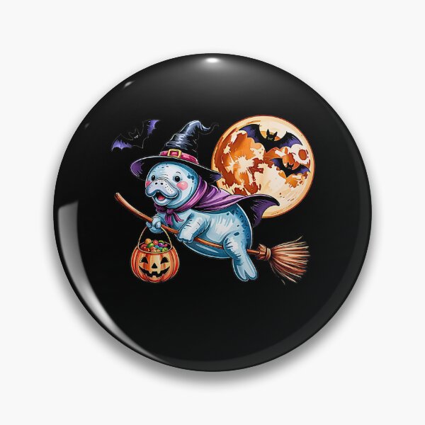 Item preview, Funny Manatee Witch Hat Pumpkin Halloween designed and sold by URGlden.