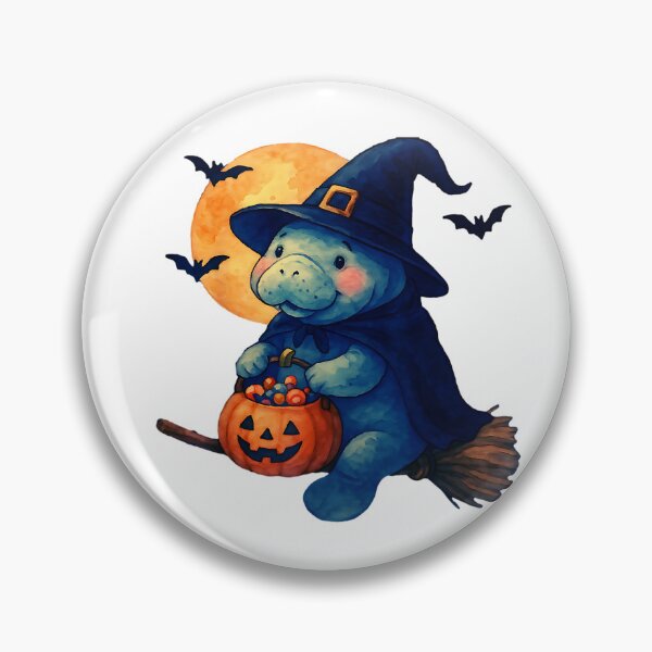 Artikelvorschau, Lustiger Manatee-Hexenhut-Kürbis-Halloween entworfen und verkauft von URGlden.