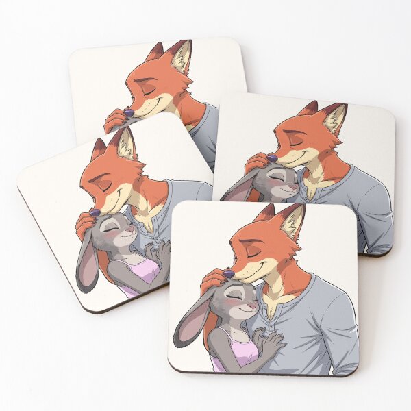 Item preview, Zootopia Nick Wilde & Judy Hopps – Fox & Bunny Movie Character Art designed and sold by StudioJohan.