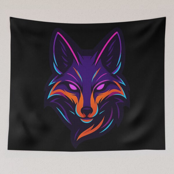 Item preview, Neon Fox Head – Cyber Glow Animal Design designed and sold by Nuvijo.