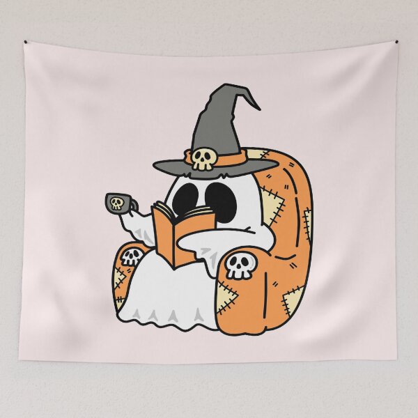 Item preview, Ghost reading with coffee designed and sold by Neadoodles.