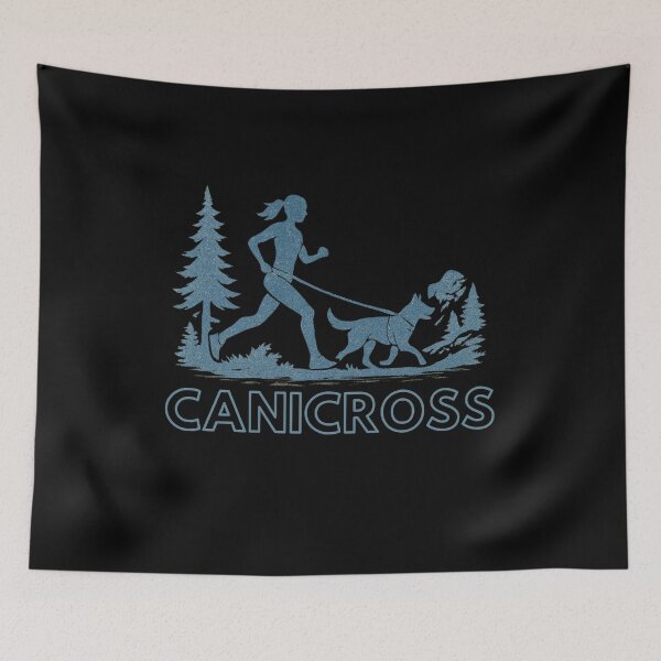 Item preview, Canicross Girl – Vintage Grunge Running with Dog Design designed and sold by Meandmyshop.
