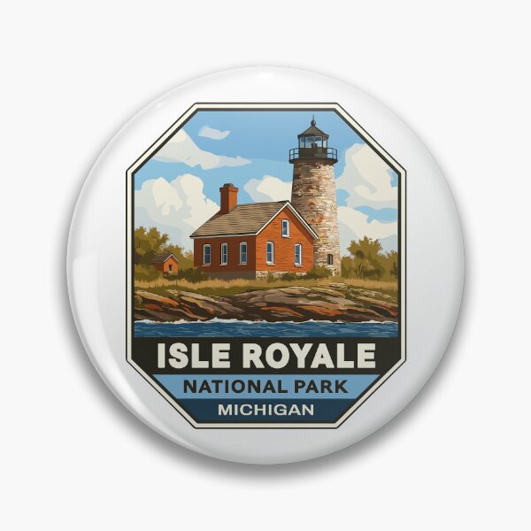 Item preview, Isle Royale National Park Retro Wilderness Sticker designed and sold by Ismeal Von.