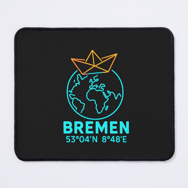 Item preview, Neon globe & paper boat – Bremen Coordinates Design designed and sold by Fies-und-Fein.