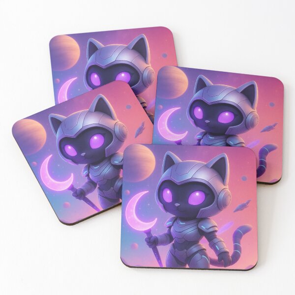Item preview, Luna Paw – Neon Space Cat Fantasy Artwork designed and sold by Tewksy Lab.