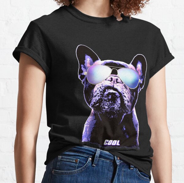 Item preview, French Bulldog Neon t-shirt, cute color t-shirt designed and sold by Collagedream.