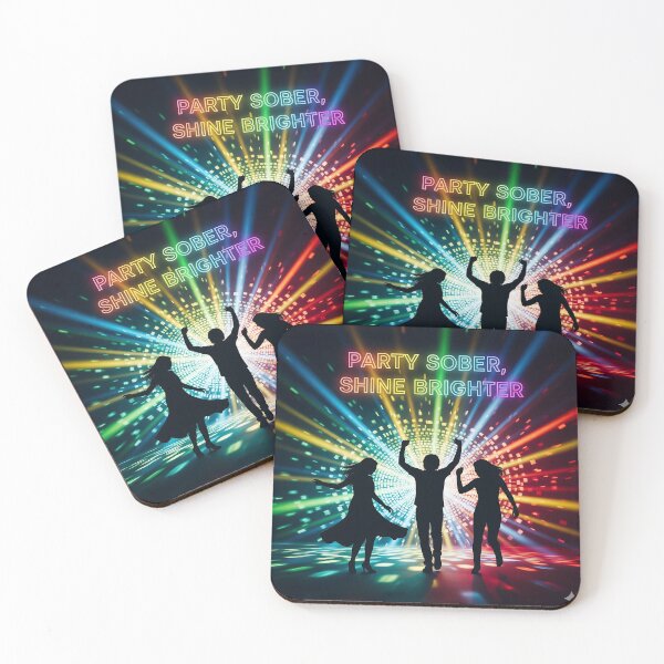 Item preview, Party Sober Shine Brighter Positive Lifestyle Motivation | SoberSips designed and sold by SoberSips.