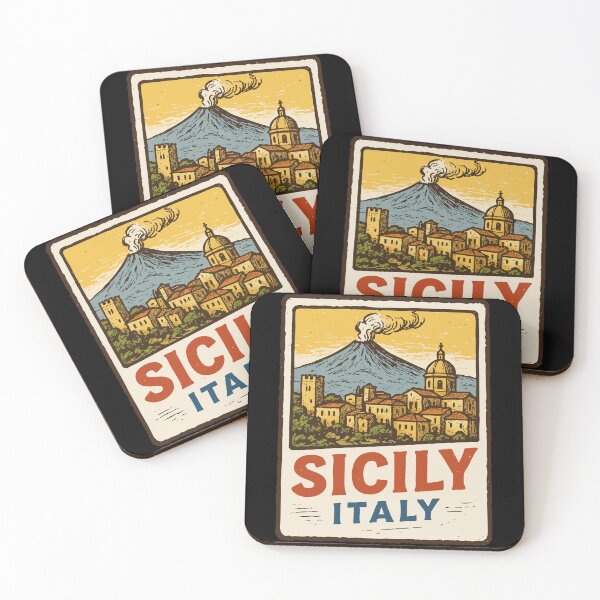 Item preview, Sicily Italy Stamp Travel designed and sold by TomFrontierArt.