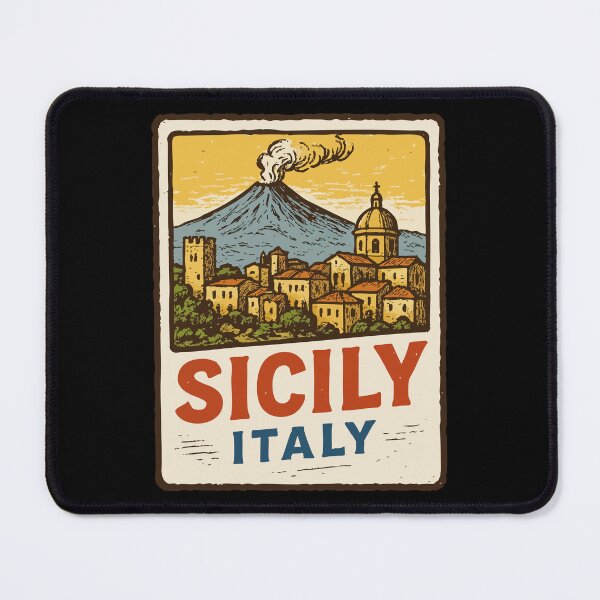 Item preview, Sicily Italy Stamp Travel designed and sold by TomFrontierArt.