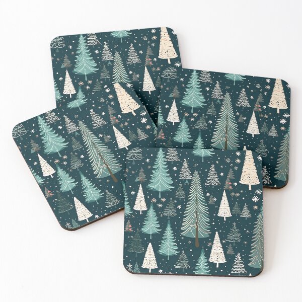 Item preview, Festive Winter Forest Pattern designed and sold by Vision Crafted.
