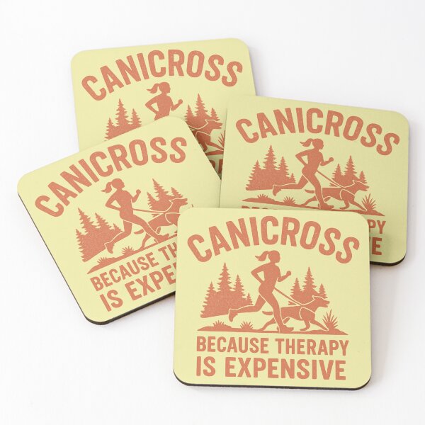 Item preview, Canicross Because Therapy Is Expensive – Retro Vintage Dog Running Design designed and sold by Meandmyshop.
