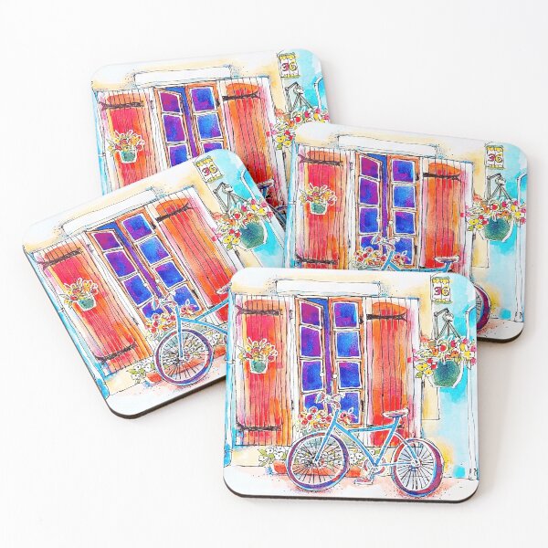 Item preview, Trausse Minervois. French Bicycle at the Window designed and sold by ErinHillStudio.