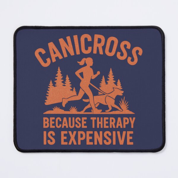 Item preview, Canicross Because Therapy Is Expensive – Retro Vintage Dog Running Design designed and sold by Meandmyshop.