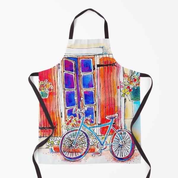 Item preview, Trausse Minervois. French Bicycle at the Window designed and sold by ErinHillStudio.
