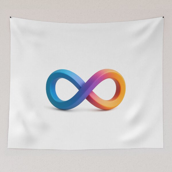 Item preview, „Infinity in Neon – Futuristic 3D Symbol” designed and sold by MK-WOOD.