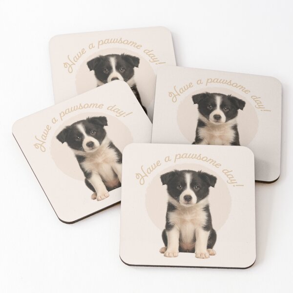Item preview, Border Collie Puppy – Have a Pawsome Day - Mocha designed and sold by Clever Cookie.