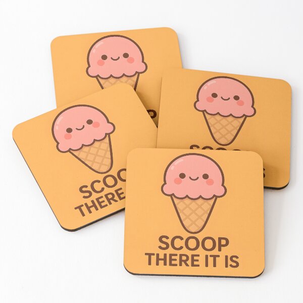 Item preview, Scoop There It Is – Ice Cream Pun Cartoon designed and sold by cheezyburger.