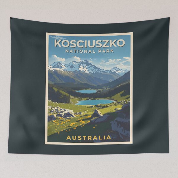 Item preview, Kosciuszko National Park - Australia  designed and sold by GoodOldVintage.