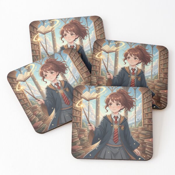 Item preview, Young Witch Practicing Magic in Library designed and sold by DeeNewcastle.
