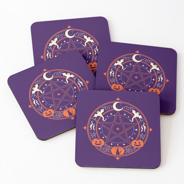 Item preview, Halloween Star Circle – Pumpkin Magic and Midnight Creatures designed and sold by MiszungART.