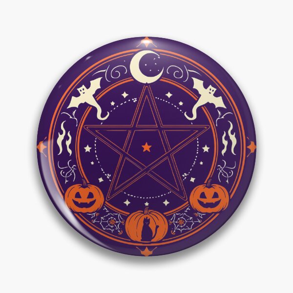 Item preview, Halloween Star Circle – Pumpkin Magic and Midnight Creatures designed and sold by MiszungART.