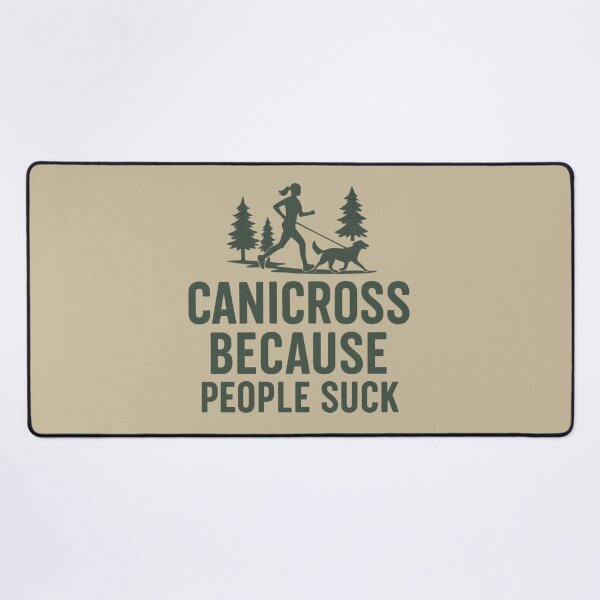 Item preview, Canicross Because People Suck – Retro Grunge Dog Running Design designed and sold by Meandmyshop.