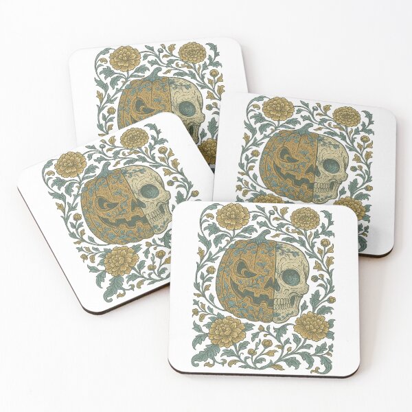 Item preview, Chinoiserie Pumpkin Skull | Gothic Halloween Floral Illustration designed and sold by Piralez.